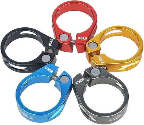 Schnellspanner Sattelklemme, Fahrrad Sattelklemme Schnellverschluss Sattelstütze Klemme Aluminiumlegierung Passend für 30,4/30,8/31,6mm Sattelstange (Schwarz)