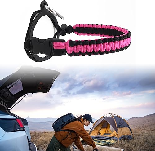 REITINGE Wasserflaschenriemen Paracord Wasserflasche Griff Gurt mit Schnur & Karabiner für Wasserflasche breite Öffnung Flasche