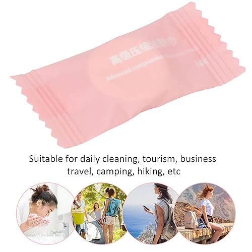 Serlium Komprimiertes Handtuch, 50 Stück Einweg-Komprimierte Handtücher Tabletten Baumwoll-Waschlappen Komprimiertes Gesichtstuch für Haushalts-Schönheitssalon