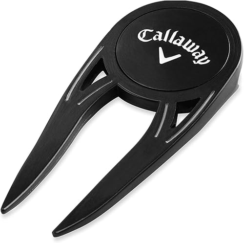 Callaway Dual Divot Tool schwarz Herren I Pitchgabel I Ballmarker I Flaschenöffner