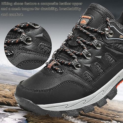 WOWEI Wanderstiefel Wanderschuhe Herren Damen wasserdichte Outdoorschuhe rutschfeste Kletterschuhe Leicht Atmungsaktiv Trekking Hiking Schuhe Wanderhalbschuhe