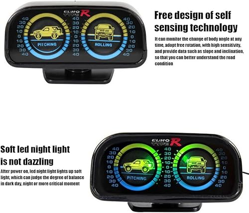 Neigungsmesser Neigungsmesser mit grüner Hintergrundbeleuchtung für Geländewagen 4x4 Universal
