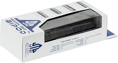 UTG Recon 360 TL Zweibeinstativ, 17,8 cm - 22,9 cm Mittelhöhe, Picatinny