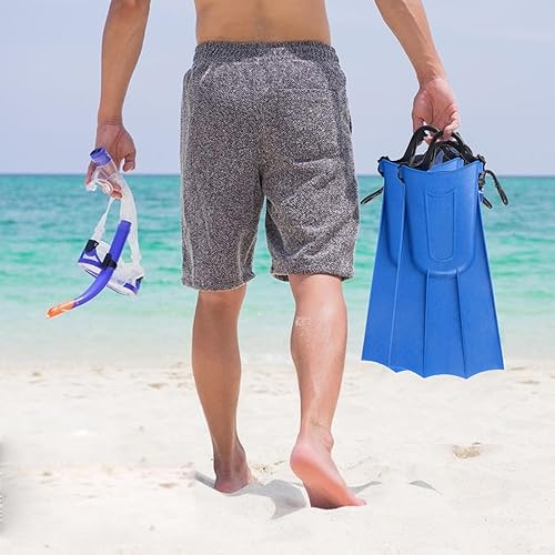 Flossen zum Schwimmen für Erwachsene,Trainingsflossen zum Schwimmen für Erwachsene, Leichte Gummiflossen, Schwimmflossen in Reisegröße, bequeme Schwimmausrüstung für Erwachsene, Männer und Frauen, bau
