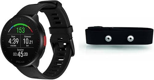 Polar Pacer Pro - Professionelle GPS-Laufuhr - ultraleichtes Design mit griffigen Tasten - Neues Trainingsprogramm & Erholungsfunktionen - Pulsmesser - Verbesserter Anzeigekontrast - Musiksteuerung
