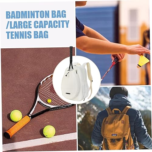 HDBHSBE Tennis-Rucksack, Multi-Pockets-Tennisschlägerbeutel, wasserdichte Tasche mit Schuhfach, Badminton mit verstellbarem Riemen für Männer und Womentennis-Rucksack