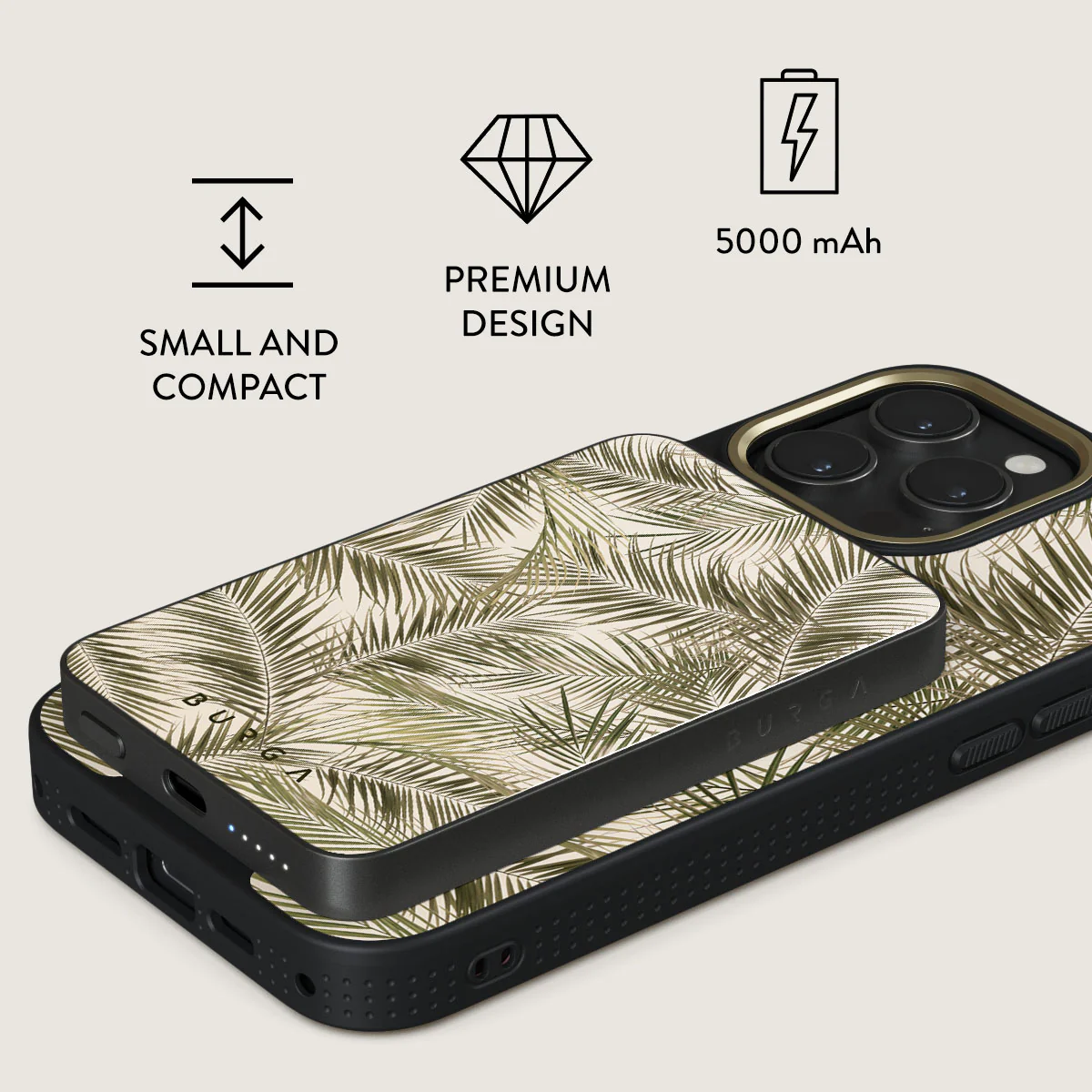 Happy Place - Palm Magnetic Power Bank