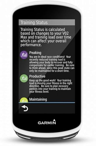 Garmin Edge 1030 Unisex Hand Gps - Erwachsene, Schwarz and Weiß