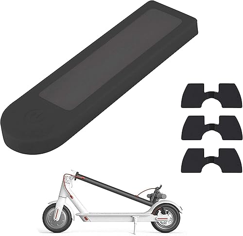 Yungeln 4 Stücke Scooter Ersatzteil Zubehör wasserdichte Silikonhülle für LED Anzeige und 3 Schwingungsdämpfer aus Gummi kompatibel für Xiaomi 1S / M365 / Pro Scooter - Schwarz