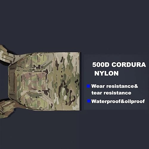 U.T.A Taktische Weste, MOLLE Multifunktions Schnellwechsel Weste für Taktische Zwecke, Weste für Airsoft Kampf im Freien, Plattenträger für Militär Fans Paintball Spiel