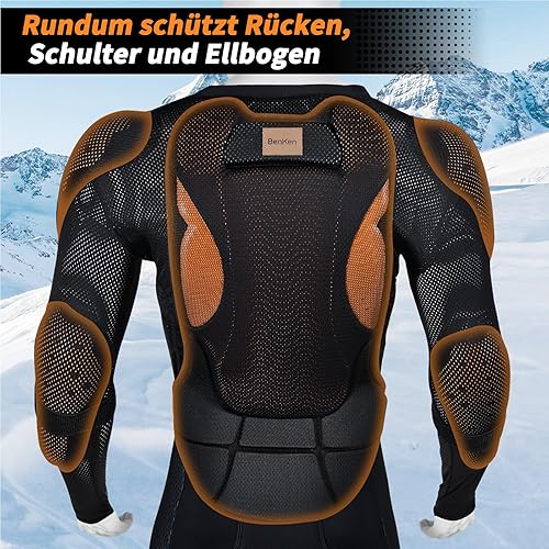 BenKen Schutzausrüstung Ski Weste Rückenprotektor, Outdoor Sport Anti-Kollision Rückenprotektor Skateboard Skifahren Eislaufen Mountainbike Motorrad Off-Road Jacke