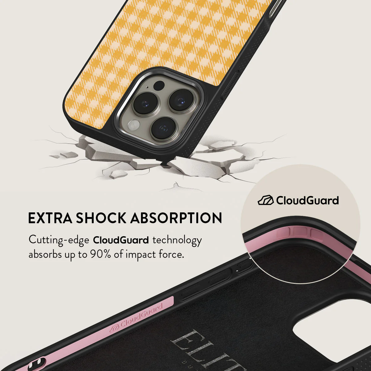 Tuscan Sun - Yellow Plaid iPhone 16 Pro Max Case