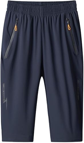 WZL 3/4 Hose Herren Kurze Wanderhose Stretch Leichte Radhose Sommer Capri Hose Herren Atmungsaktiv Outdoor Shorts Schnelltrocknend Sportshort Herren