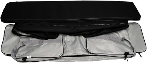 FUANA 420D Oxford Bootbank, Sitzbezug, Aufbewahrungstasche mit Seitentasche für Kajak, Schlauchboot, 85 x 22 x 3 cm, Grau, 95 cm