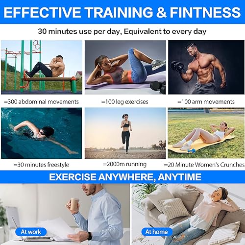 LEMENG EMS Trainingsgerät,Bauchtrainer Elektrisch,EMS Bauchmuskeltrainer Bauchmuskeltrainer mit EMS Technologie - 8 Modi & 19 Intensitäten, Zero Hard Homeful Übung