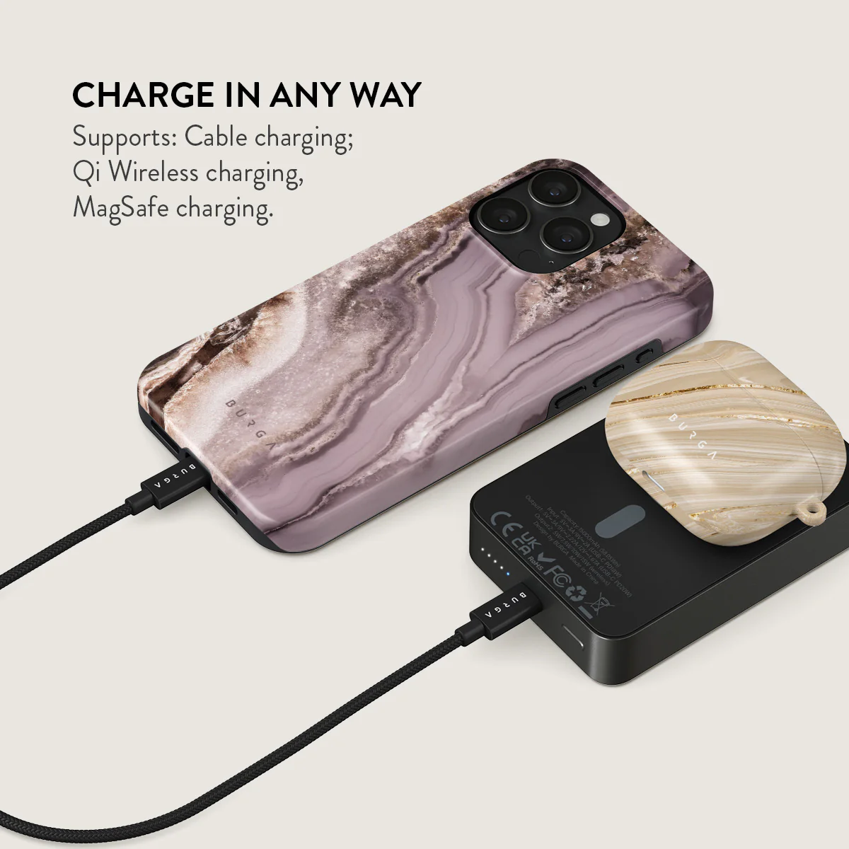 Golden Taupe - Fashion Magnetic Power Bank