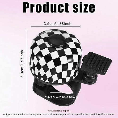 Fahrradklingel Kinder, ​​Klingel Fahrrad Kinder​​ ​​Laut Fahrradklingel​​ mit Aluminium-Glocke, ​​Klingel Kinderfahrrad​​ mit Erdbee Geeignet für 22 mm Lenkerrohr Fahrrad,Roller