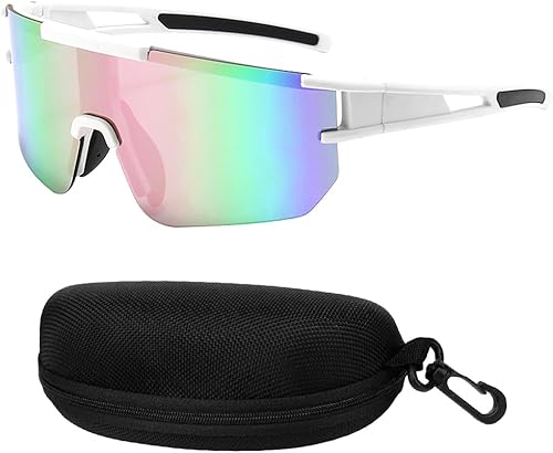 DAJASD Schnelle Brille Damen, UV 400 Polarisiert Fahrradbrille Damen, Sport Sonnenbrille Rave, Fahrradbrille Winddicht Damen, Radfahrer Brille für MTB Radfahren Ski Angeln Laufen Rave