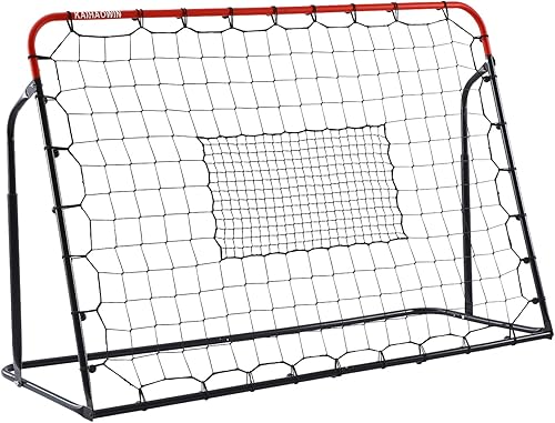 KAIHAOWIN Rebounder für Fußball 120 ×180 cm|120 ×120 cm，Fußball Rebounder Metall mit Verstellbarem Winkel, Rückprallwand für Fußball