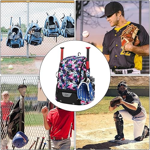 Youth Baseball Equipment Bag | Lightweight Baseball Backpack | Aterproof Baseball Bag | Tball Equipment Bag Softball Gear Bag Baseball Accessory Bag Lightweight Softball Bag With Multiple Compartments