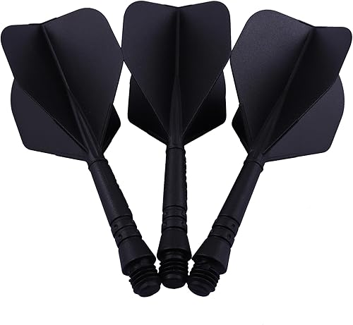 CyeeLife Dartschäfte und Dart Flights aus einem Stück Dartpfeile Zubehör Dart shafts und Flights,Dart zubehör,3er-Set (Schwarz)