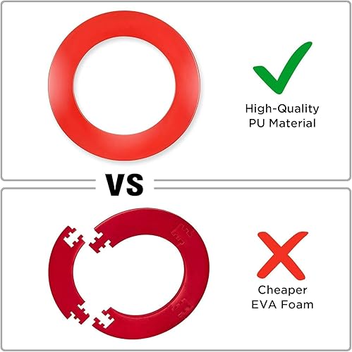 ONE80 Dart Catchring Surround Dartscheibe Schutz Dart Auffangring für 45 cm Dartscheibe (Rot)