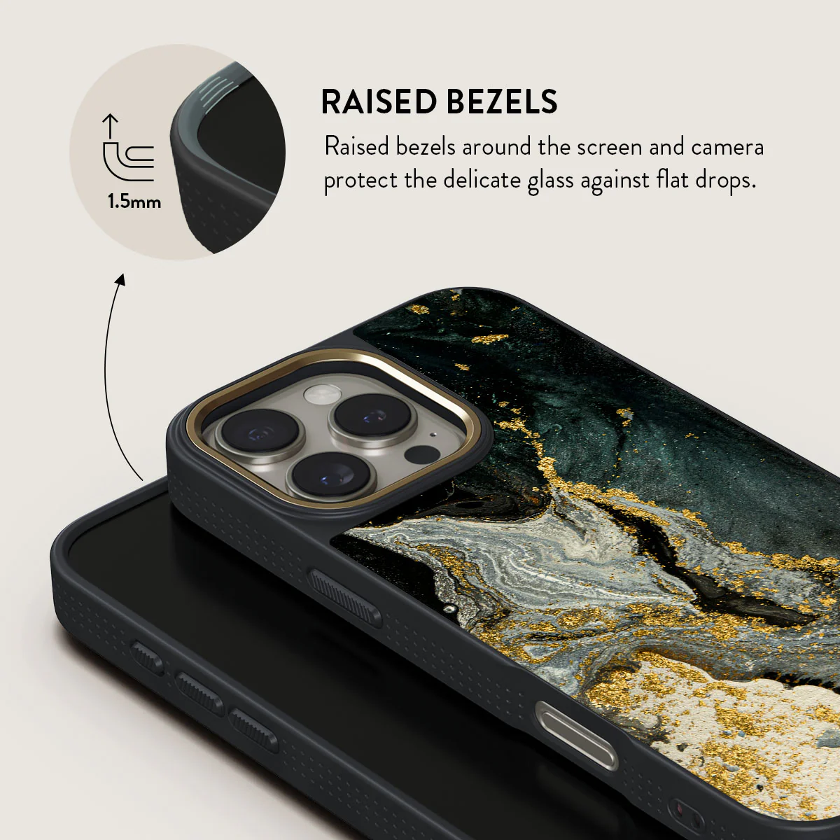 Northern Lights - Marble iPhone 16 Pro Max Case