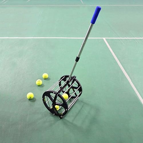 BESPORTBLE Tennisball Pickup Verstellbare Tennisbälle Empfänger Mäher Sammler Trichter mit Griff Halten 55 Tennisbälle für Die Turnschule