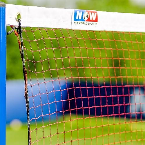 Vermont Badminton Netz und Pfosten – Stahlpfosten mit rutschfesten Rädern für Federball | Perfekt für den Garten oder Sportzentrum | 1,5 m Höhe entspricht die Profi Vorschriften