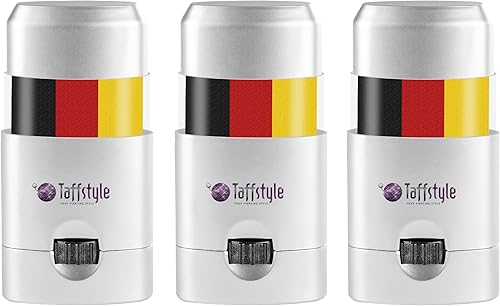 Taffstyle Schminkstift Set Deutschland Fan Schminke Deutsche Flagge Fanartikel