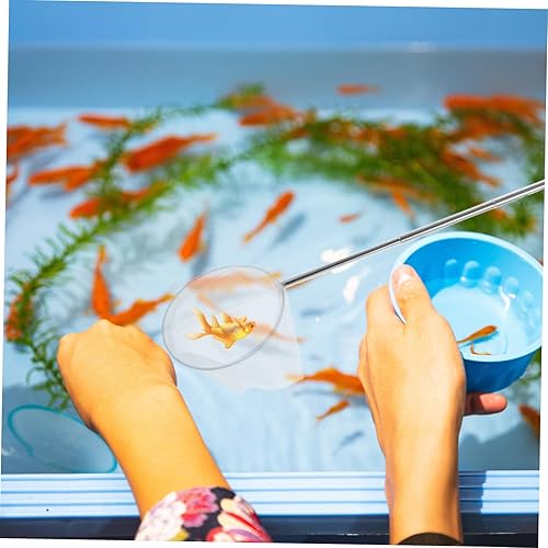 NAMOARLY Teleskopisches Aquarium Fischnetze Mit Feinem Netz Edelstahl Kescher Für Kleine Aquarien Ausziehbarer Griff Für Einfaches Fangen Und Reinigen Von Fischen Und Garnelen