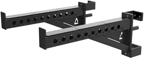 Atletica R8 Spotter Arme | Paar | Sicher trainieren, auch vorm Rack | Belastbar | 61 cm lang | 6 mm Dicke UHMW-Kunststoffplatte zum Schutz der Langhantel