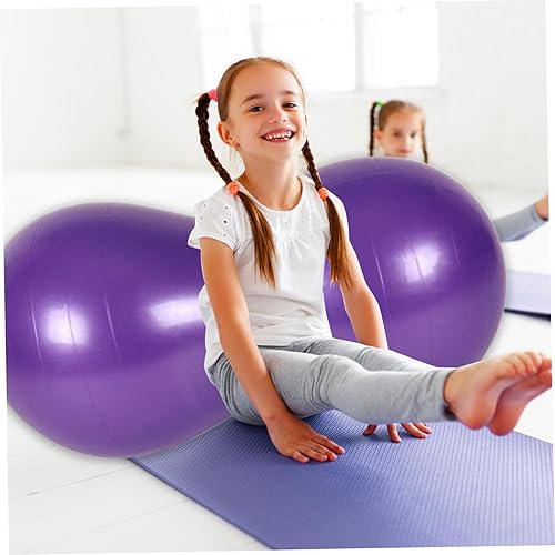 CAKEEYUM Peanut Ball Erdnuss-Gymnastikball mit luftdicken PVC-Erdnussbällen für Kinder, Therapie, Schwangerschaft, tragbarer Yoga-Ball für Zuhause, Fitnessstudio, 88,9 x 45,7 cm