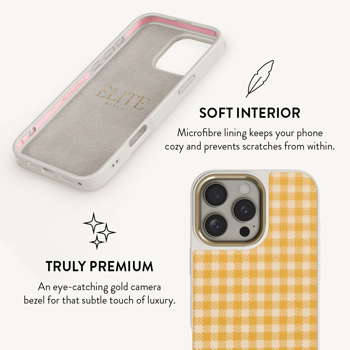 Tuscan Sun - Yellow Plaid iPhone 16 Pro Max Case