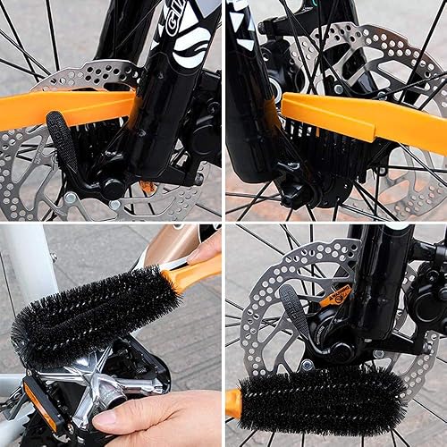Fahrrad Reinigungsbürsten Set,Fahrradreinigungsbürstenwerkzeug,Bike Reinigungsbürste Tool,Fahrrad-Kettenreiniger-Werkzeug-Set,Clean Brush Kit Reinigung Bürste Set