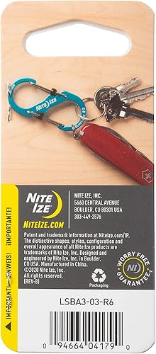 Nite Ize LSBA3-03-R6 S-Biner SlideLock, blau, 3