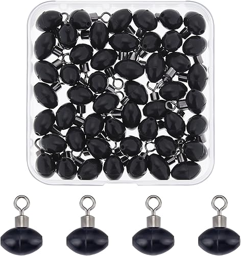 SUPERFINDINGS 50 Stück Angelrollen Swivel Slider Bead 16x12mm Fisch Pulley Schnurverbinder Angelgerät Schnurverbinder Angelgerät Running Slider Bead Swivel