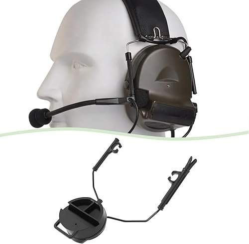 OTOTEC 1 Paar Taktische Helmschienenadapter Headset-Unterstützung Helm-Lichtbogenschienenadapter Kompatibel mit Peltor Comtac-Headset-Unterstützung für Anschluss An Helme Serien Fast/ACH/Mich