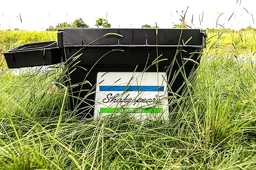 Shakespeare-Sitzkiste – stark wasserabweisend, große Aufbewahrungsmöglichkeit für Tackle – Doppelverriegelung, extra tiefer Deckel – für Salz- und Süßwasser