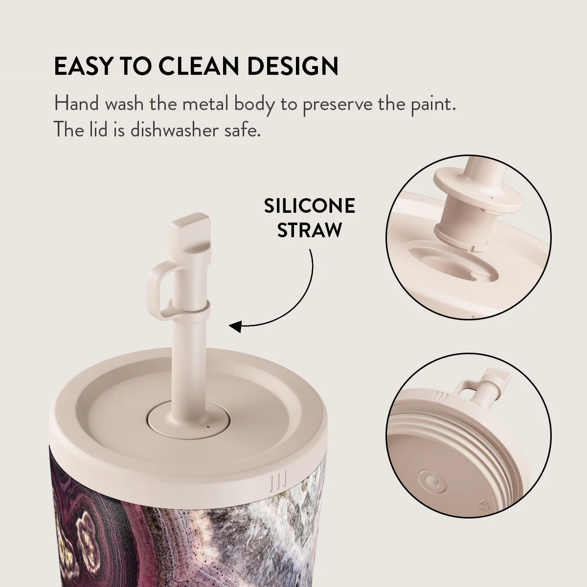 Purple Skies - Marble Travel Mug