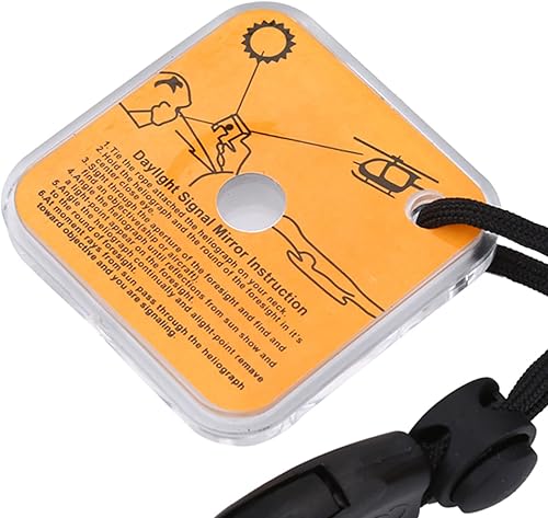 RiToEasysports Überlebensspiegel, Tragbarer Signalspiegel für den Außenbereich, Multifunktionales Überlebens-Notrettungs-Reflexionssignal-Spiegelwerkzeug