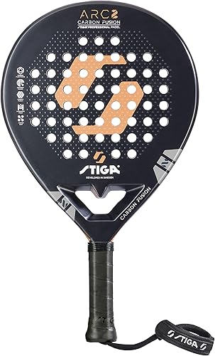 STIGA Padelschläger ARC 2, Padelschläger mit großzügiger Schlagfläche - Schwarz/Chrom