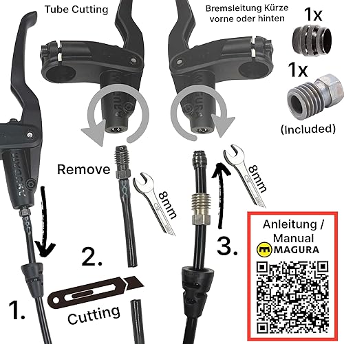 Magura HS11 Hydraulische Fahrrad Felgenbremse Carbotecture Set Evo2 Trekking City Ebike Tour Bremse Vorne und Hinten Komplettset