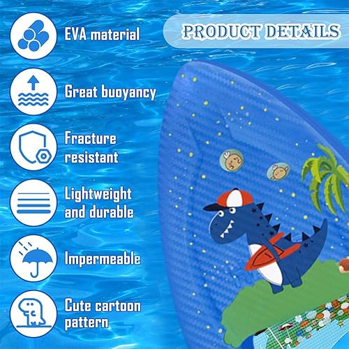 Kinder Schwimmhilfe Set mit Dinosaurier Motiv Aufblasbare Schwimmflügel & Hochwertiges Schwimmbrett für Jungen und Mädchen Sicheres Wasserspielzeug für Pool Strand und Schwimmtraining