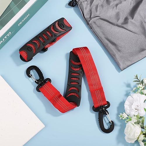 lasuroa 2stk Skischuh-Tragegurte mit Aufbewahrungstasche, Tragbare Ski-Tragegurte Rucksackgurte Ski-Schulterschlinge Skitasche Schultergurt Skate-Leine Rollschuh-Leine Ski-Zubehör