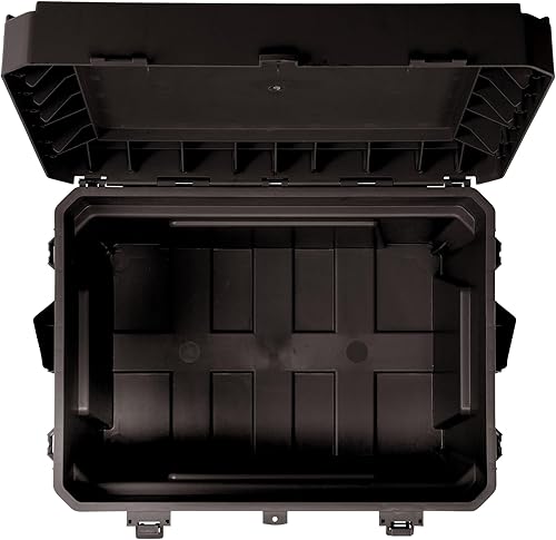 Shakespeare-Sitzkiste – stark wasserabweisend, große Aufbewahrungsmöglichkeit für Tackle – Doppelverriegelung, extra tiefer Deckel – für Salz- und Süßwasser