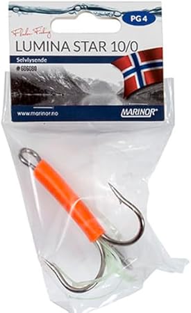 Marinor Lumina Star Meeresdrillinge mit Leuchtendem Lockschlauch, Rot, Größen 1-11/0