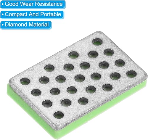 PATIKIL 3Pack 1.2'x0.8' Extra-Grob/Fein/Extra-Fein Ski Snowboard Diamantstein Ski Kantenschleifer Diamant Kantenfeile Snowboard Schleifscheibe Schwarz/Fuchsia/Grün