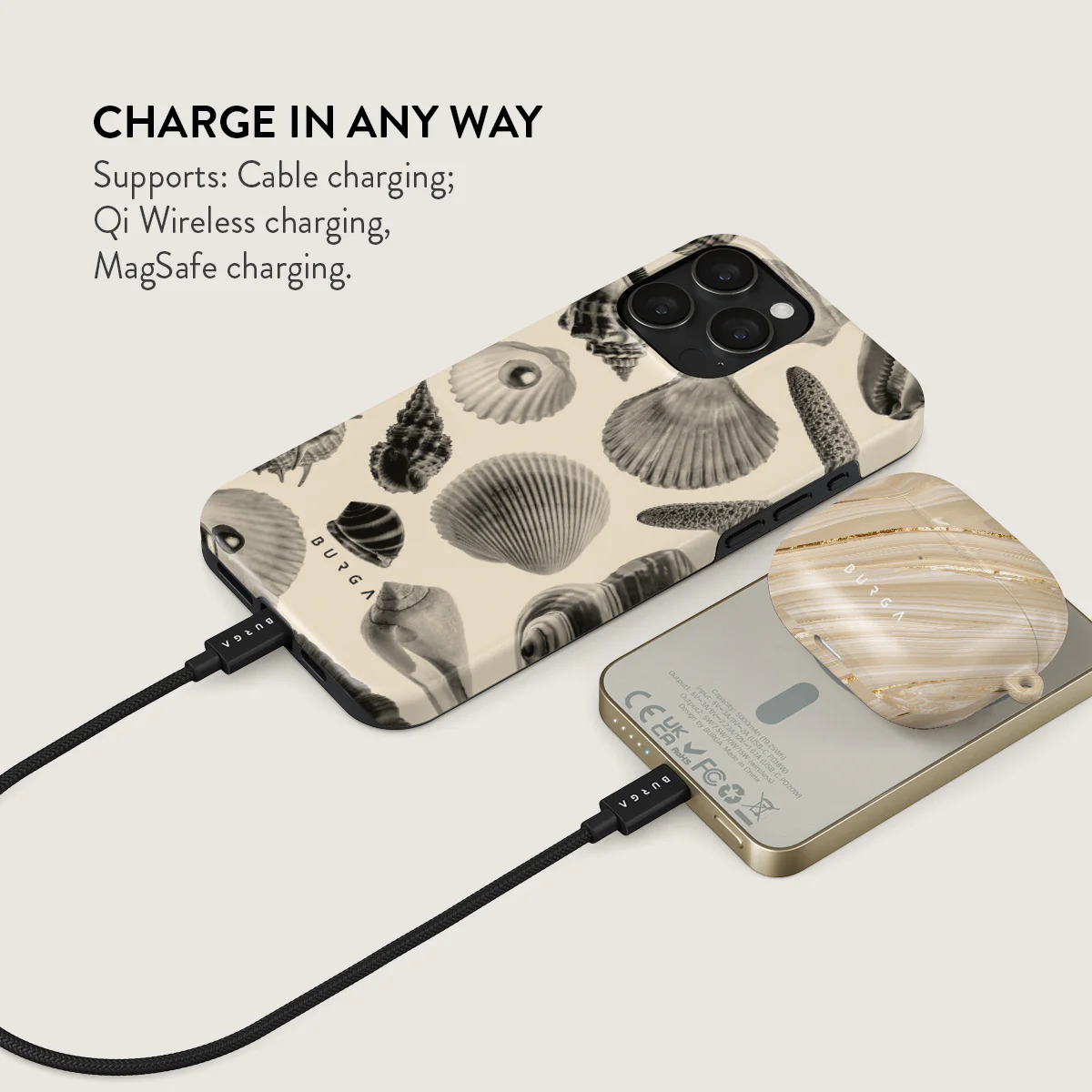 Shell Mosaic - Magnetic Power Bank