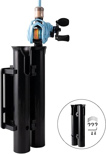 Fonowx Fahrrad Angelrutenhalter mit 2 Rohren Sichere Angelrute Am Fahrrad für Fahrradangeln Hält 2 Ruten Rutenhalter Einfache Installation Angelzubehör